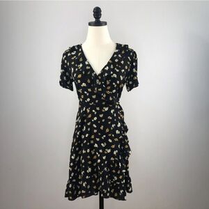 F21 Forever 21 flowy sunflower wrap dress